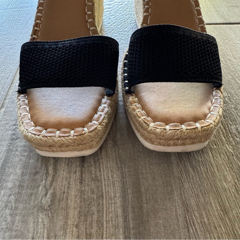 Crown Vintage Kannia Espadrille Wedge Black Sandal - Picture 5 of 11